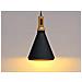 Lampadario A Sospensione Nero / oro Mackenzie - Foto miniatura 3
