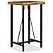 Set Da Bar 3 Pz Legno Massello Di Recupero Vera Pelle E Tessuto - Foto miniatura 2