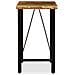 Set Da Bar 3 Pz Legno Massello Di Recupero Vera Pelle E Tessuto - Foto miniatura 3