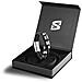 Bracciale in Pelle da Uomo ""Spirit"" 23cm Argento - Foto miniatura 3