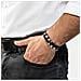 Bracciale in Pelle da Uomo ""Spirit"" 23cm Argento - Foto miniatura 5