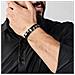 Bracciale in Pelle da Uomo ""Spirit"" 23cm Argento - Foto miniatura 6