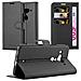 Custodia Compatibile Con Htc U12+ (plus-version) In Nero Carbone - Coperchio Protettiva Con Chiusura Magnetica, Funzione Stand E Tasca Per Le Carte - Foto miniatura 1