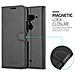 Custodia Compatibile Con Htc U12+ (plus-version) In Nero Carbone - Coperchio Protettiva Con Chiusura Magnetica, Funzione Stand E Tasca Per Le Carte - Foto miniatura 2