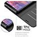 Custodia Compatibile Con Htc U12+ (plus-version) In Nero Carbone - Coperchio Protettiva Con Chiusura Magnetica, Funzione Stand E Tasca Per Le Carte - Foto miniatura 3