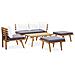 Set Divani da Giardino 6 pz in Legno Massello di Acacia - Foto miniatura 3