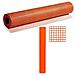 Rete Sottointonaco Fibra Di Vetro Grammi 120 Metri 50 X 1 H Arancio Mm 10x10 - Foto miniatura 1