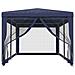 Tenda Per Feste Con 6 Pareti Laterali In Rete Blu 3x6 M Hdpe - Foto miniatura 3