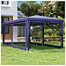 Tenda Per Feste Con 6 Pareti Laterali In Rete Blu 3x6 M Hdpe - Foto miniatura 1