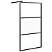 Parete Doccia Walk In 100x195cm Vetro Semi Smerigliato Esg Nero - Foto miniatura 2