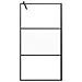 Parete Doccia Walk In 100x195cm Vetro Semi Smerigliato Esg Nero - Foto miniatura 3