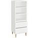 Credenza Bianco 40x36x110 Cm In Legno Multistrato - Foto miniatura 2