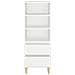 Credenza Bianco 40x36x110 Cm In Legno Multistrato - Foto miniatura 3