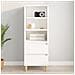 Credenza Bianco 40x36x110 Cm In Legno Multistrato - Foto miniatura 1