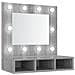 Mobile A Specchio Con Led Grigio Sonoma 60x31,5x62 Cm - Foto miniatura 1