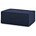 Pouf Antonella, Pouf Da Salotto, 100% Made In Italy, Poltroncina Relax In Tessuto Imbottito, Cm 100x70h43, Blu - Foto miniatura 2