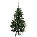 Albero Natale Incernierato Con 150 Led E Palline 120 Cm - Foto miniatura 4