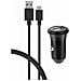 Caricabatterie Auto Usb A 3a Fastcharge + Cavo Usb A/usb C, Nero - Foto miniatura 1