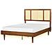 Letto Con Led Rattan Auray 140 X 200 Cm Marrone - Foto miniatura 4