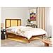Letto Con Led Rattan Auray 140 X 200 Cm Marrone - Foto miniatura 9