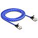 Cavo di rete piatto RJ45 con rivestimento intrecciato Cat. 6A U /FTP 2 m blu - Foto miniatura 1