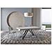 Tavolo allungabile 90x180/284 cm Terium bianco frassino gambe antracite - Foto miniatura 2