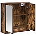 Pensile da Bagno con Specchio Rovere Fumo 60x21x60 cm - Foto miniatura 3