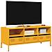 Mobile Tv Giallo Senape 101,5x39x43,5 Cm In Acciaio - Foto miniatura 1