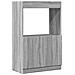 Credenza Grigio Sonoma 63x33x100 Cm In Truciolato - Foto miniatura 2