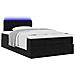 Pouf Letto Con Materasso E Led Nero 120x190cm In Velluto - Foto miniatura 3