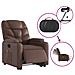 Lusso Casadino -  Poltrona Alzapersona Elettrica Reclinabile Marrone Similpelle - Foto miniatura 5