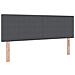 Testiera  Design Semplice Grigio Scuro 140 cm in Tessuto Corduroy - Foto miniatura 1