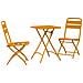 Set Bistro Pieghevole 3 Pezzi Senape Giallo Acciaio - Foto miniatura 1