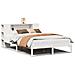 Letto Libreria senza Materasso Bianco 150x200 cm Legno di Pino - Foto miniatura 1