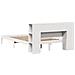 Letto Libreria senza Materasso Bianco 150x200 cm Legno di Pino - Foto miniatura 8