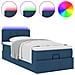 Pouf Letto con Materasso e LED Blu 100x200 cm in Tessuto - Foto miniatura 5