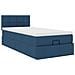 Pouf Letto con Materasso e LED Blu 100x200 cm in Tessuto - Foto miniatura 7