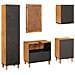Set di mobili per il bagno 5 pcs Marrone 38 x 33 x 160 cm - Foto miniatura 9