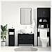 Mobile lavabo  Nero Rovere 80x33x60 cm in legno ingegnerizzato - Foto miniatura 4
