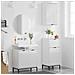 Set di mobili per il bagno con cassetto 3 pcs Bianco lucido - Foto miniatura 4