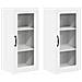Pensile cucina 2 pcs Bianco 40 x 31 x 80 cm Legno multistrato - Foto miniatura 1