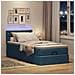 Struttura Letto Pouf con Materasso Blu 80x200 cm in Tessuto - Foto miniatura 3