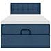 Struttura Letto Pouf con Materasso Blu 80x200 cm in Tessuto - Foto miniatura 8