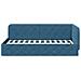 Cornice del letto ad angolo Blu 90 x 190 cm Velluto - Foto miniatura 5