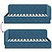Cornice del letto ad angolo Blu 90 x 190 cm Velluto - Foto miniatura 9