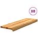 Gradini 8 pz Marrone Chiaro 80x25x2 cm Legno Massello Rovere - Foto miniatura 1