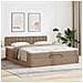 Struttura Letto Pouf con Materasso 180x200 cm Similpelle - Foto miniatura 3