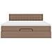 Struttura Letto Pouf con Materasso 180x200 cm Similpelle - Foto miniatura 7