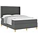 Letto a molle con materasso Grigio scuro 140 x 200 cm Tessuto - Foto miniatura 1