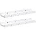 Scaffale da parete 2 pcs Marmo Bianco 40 x 9 x 3 cm - Foto miniatura 1